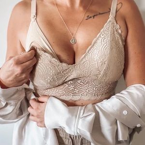 NWT Morrow+Mint lace nursing bralette